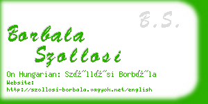 borbala szollosi business card